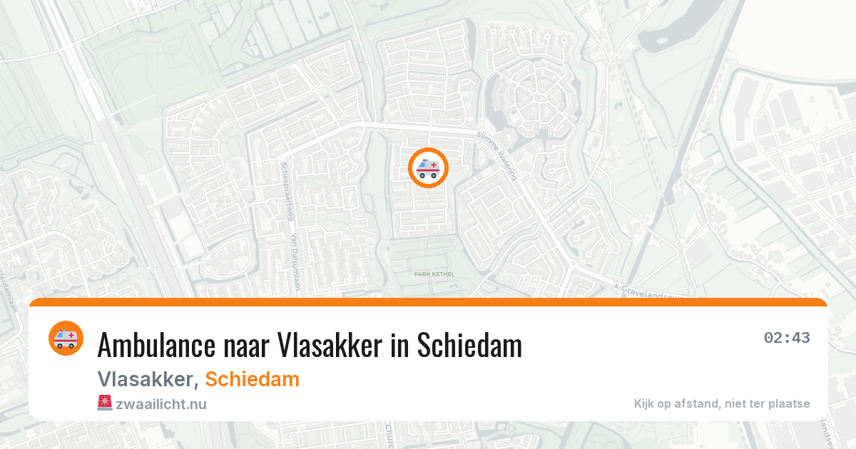 Ambulance naar Vlasakker in Schiedam — 12 jul 2026