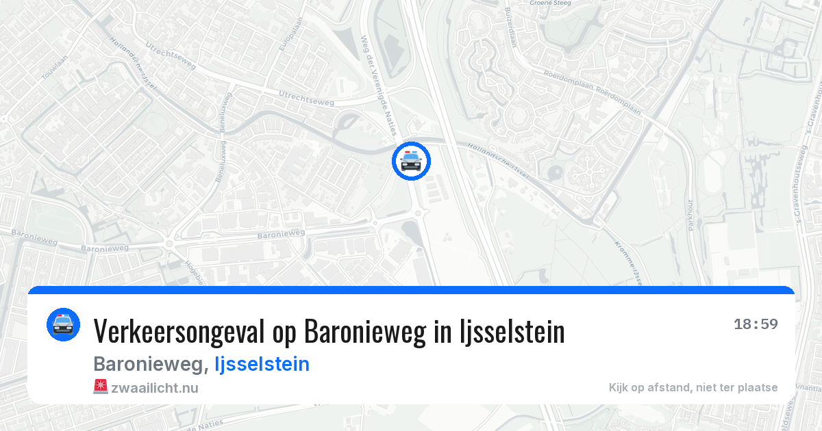 Verkeersongeval op Baronieweg in Ijsselstein — 15 jul 2026
