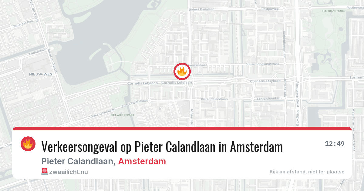 Verkeersongeval op Pieter Calandlaan in Amsterdam — 3 jun 2026