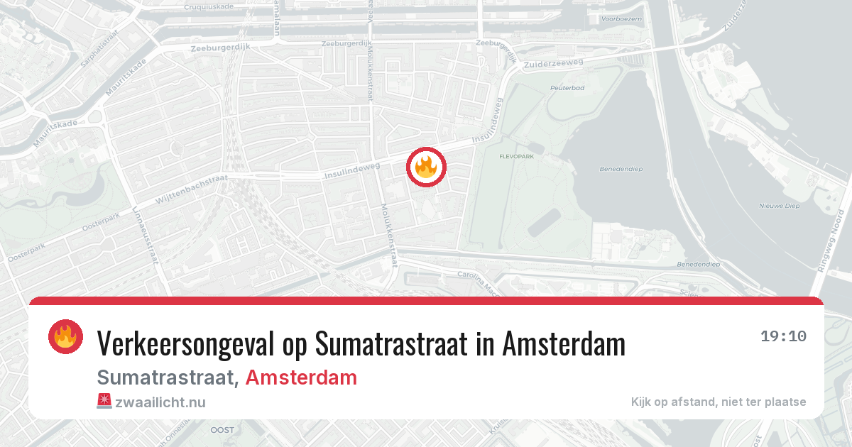 Verkeersongeval op Sumatrastraat in Amsterdam — 25 mrt 2026