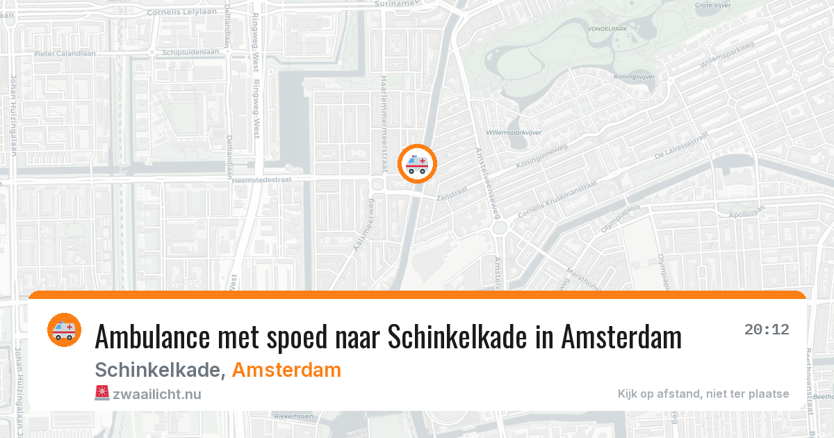 Ambulance met spoed naar Schinkelkade in Amsterdam — 6 mei 2026