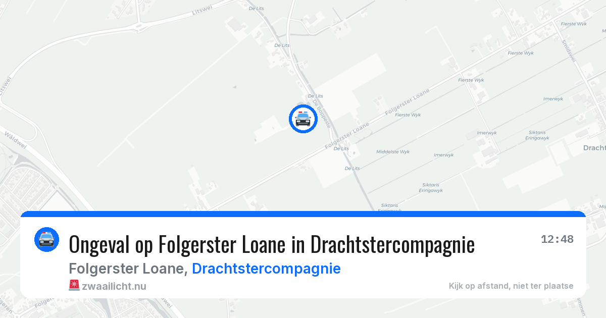 Ongeval op Folgerster Loane in Drachtstercompagnie — 11 jul 2026