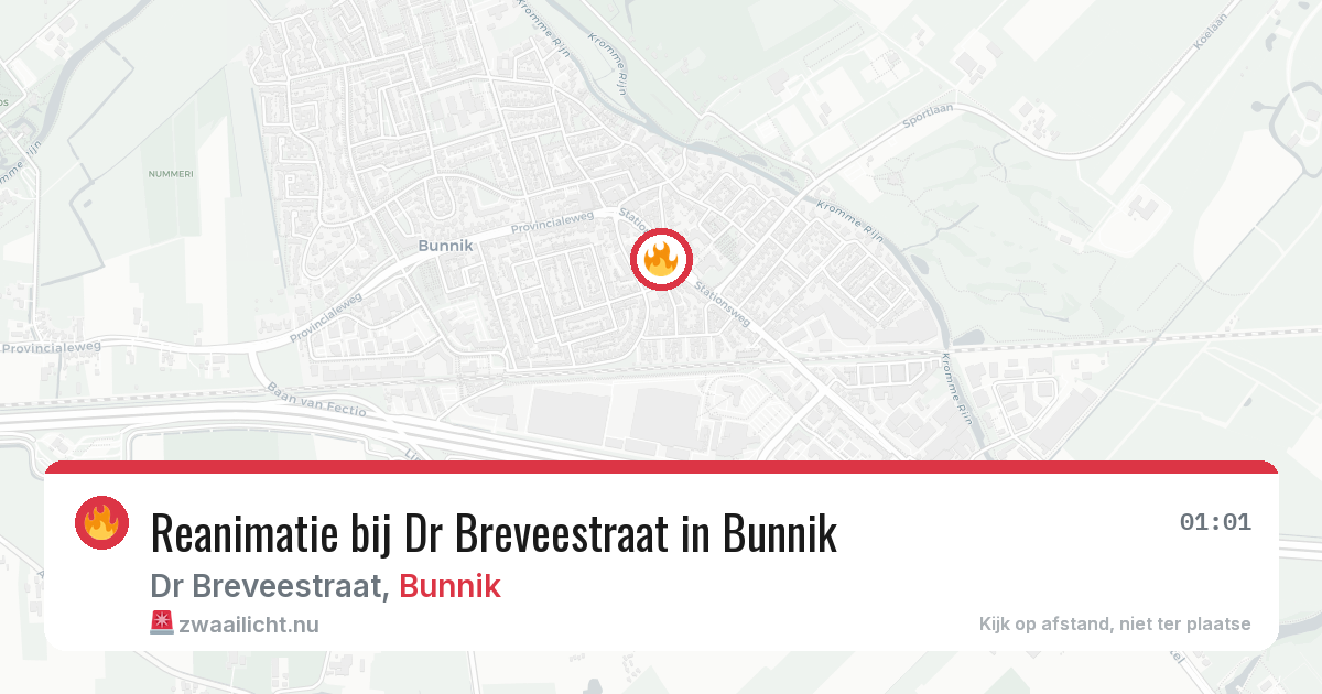Reanimatie bij Dr Breveestraat in Bunnik — 16 jul 2026