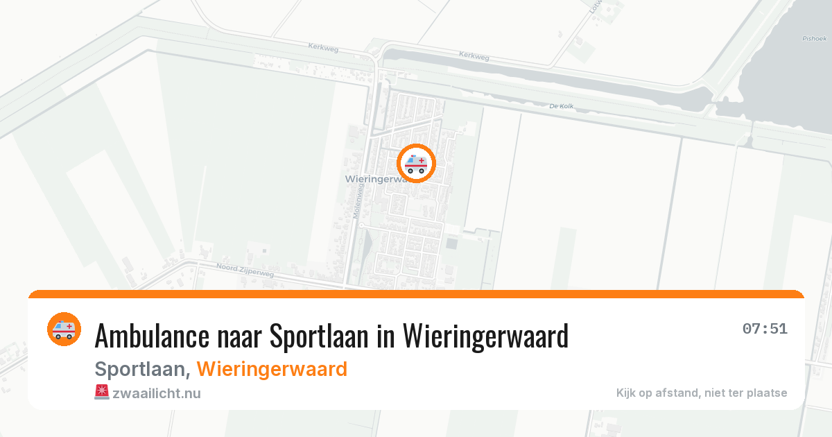 Ambulance naar Sportlaan in Wieringerwaard — 10 jul 2026