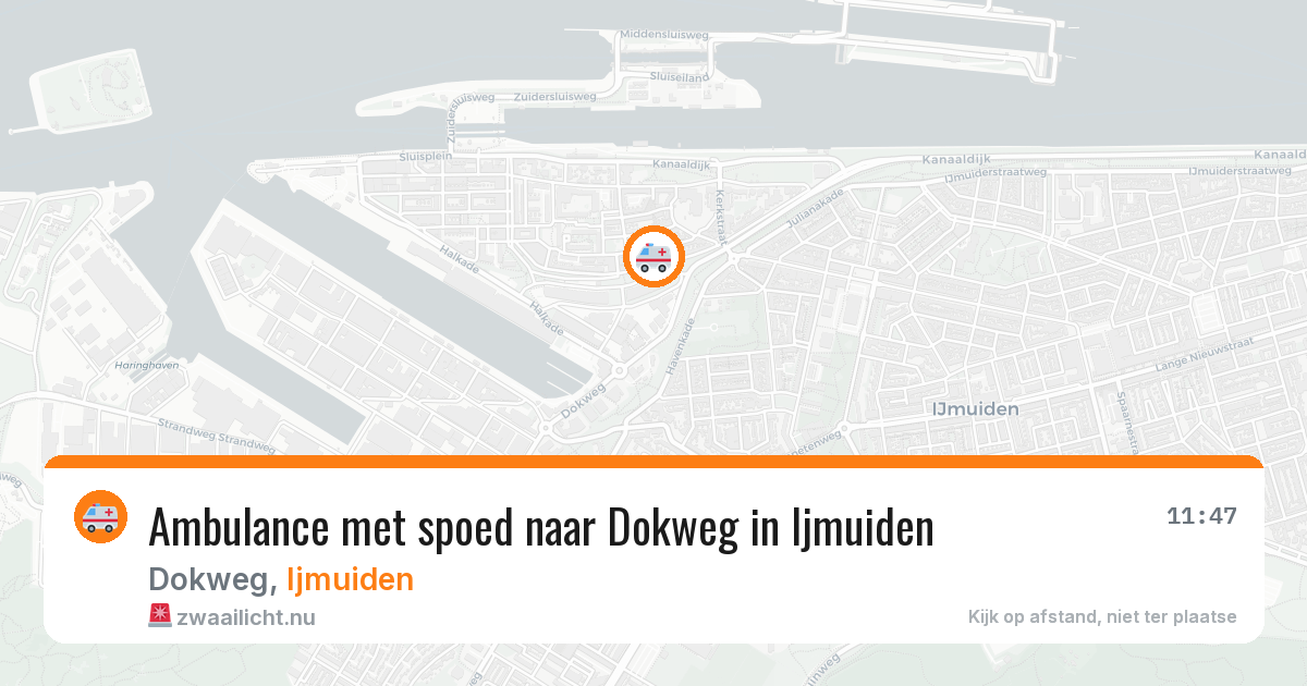 Ambulance met spoed naar Dokweg in Ijmuiden — 12 feb 2026