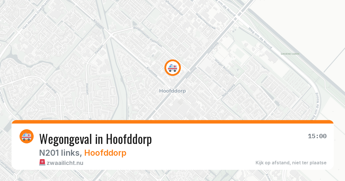 Wegongeval in Hoofddorp — 22 apr 2026