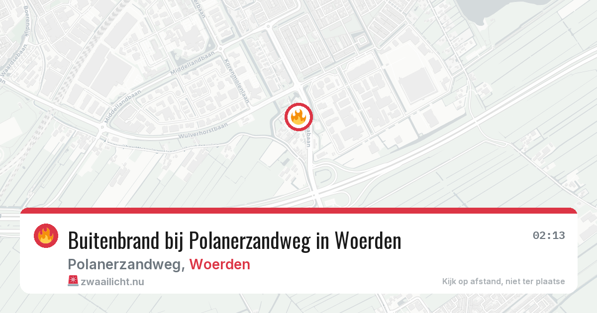 Buitenbrand bij Polanerzandweg in Woerden — 23 feb 2026