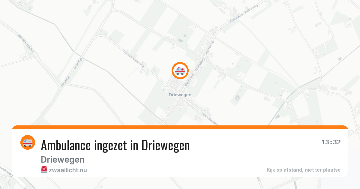 Ambulance ingezet in Driewegen — 7 mei 2026