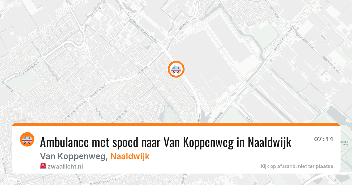 Ambulance met spoed naar Van Koppenweg in Naaldwijk — 6 mrt 2026