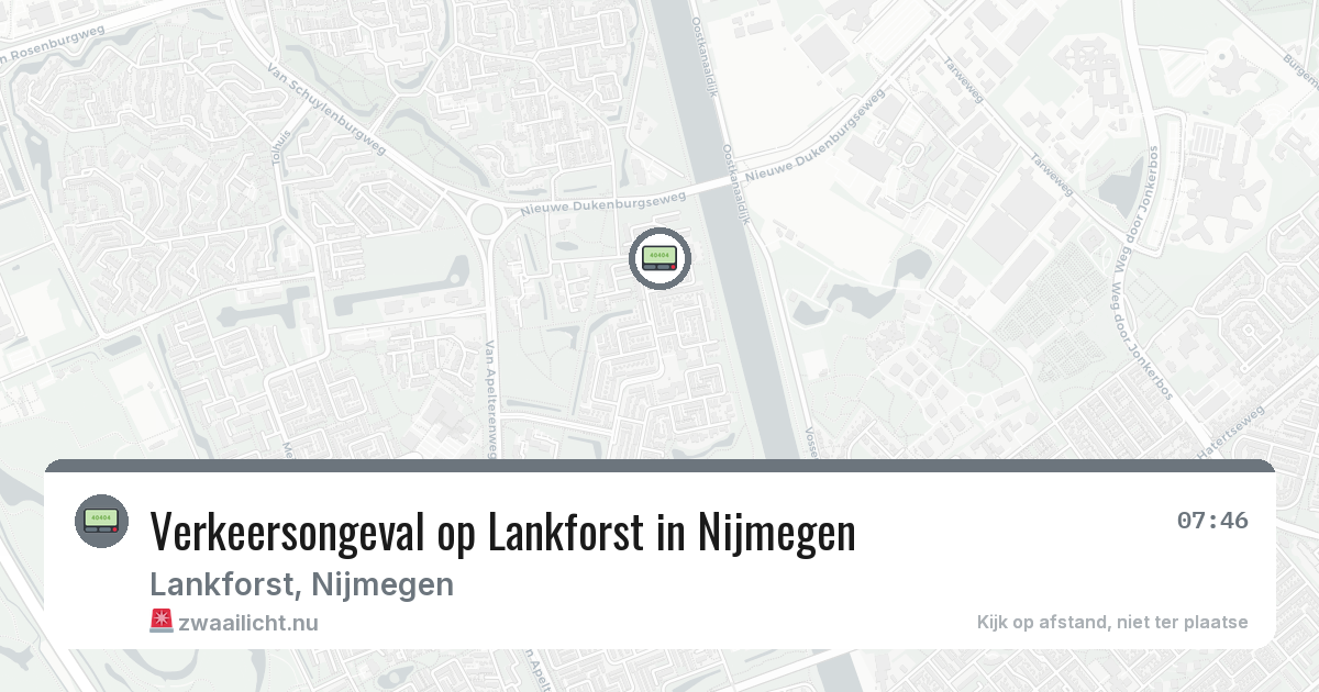 Verkeersongeval op Lankforst in Nijmegen — 9 mrt 2026