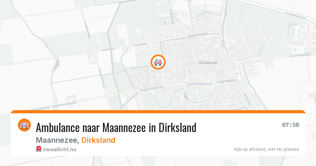 Ambulance naar Maannezee in Dirksland — 20 mei 2026