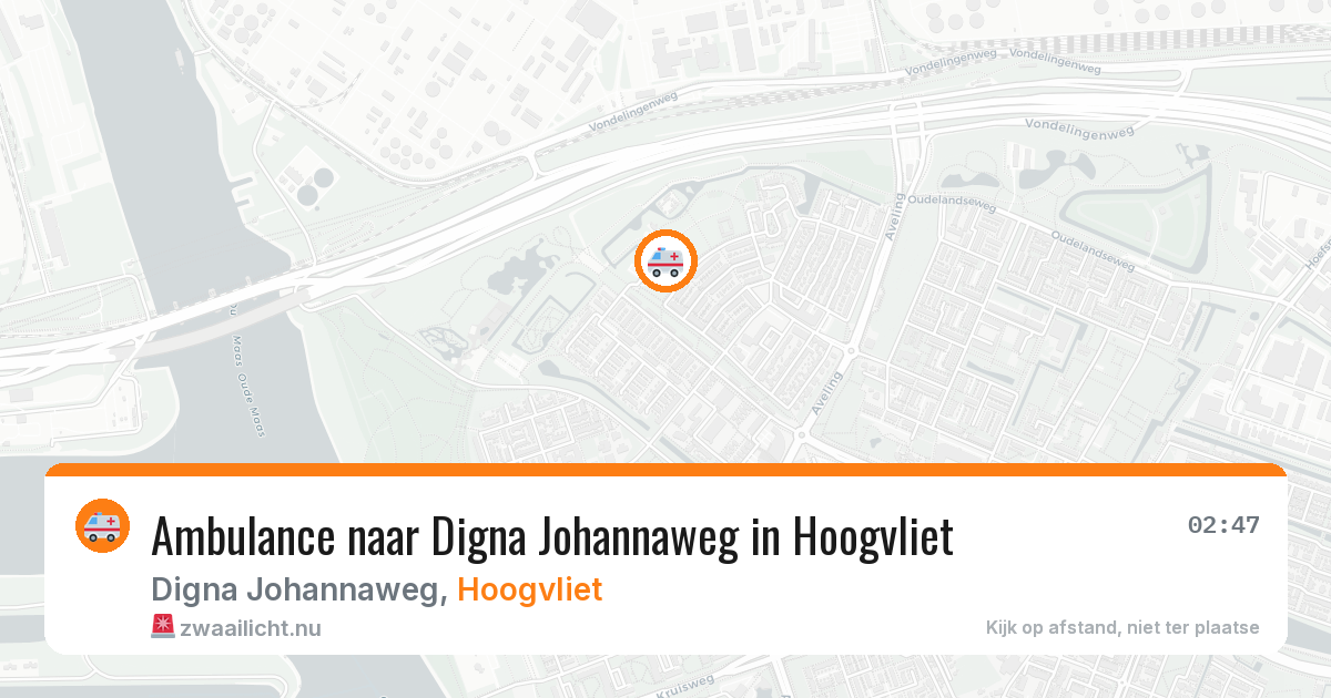 Ambulance naar Digna Johannaweg in Hoogvliet — 26 mei 2026