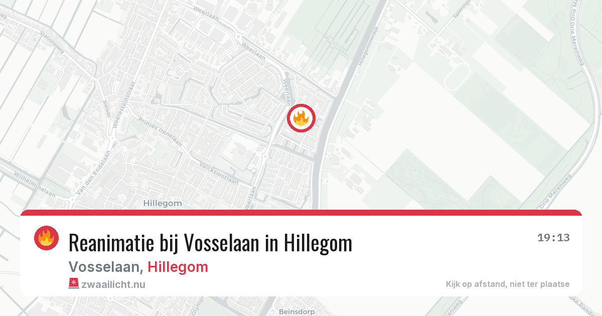 Reanimatie bij Vosselaan in Hillegom — 8 jun 2026