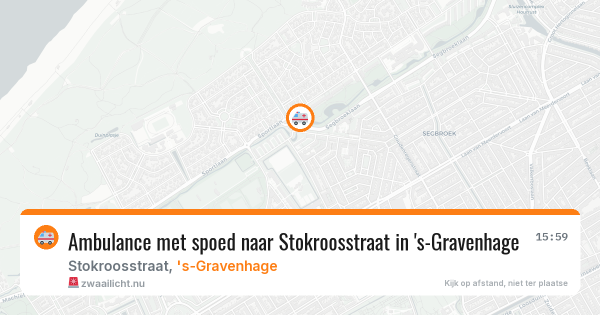 Ambulance met spoed naar Stokroosstraat in 's-Gravenhage — 11 jul 2026