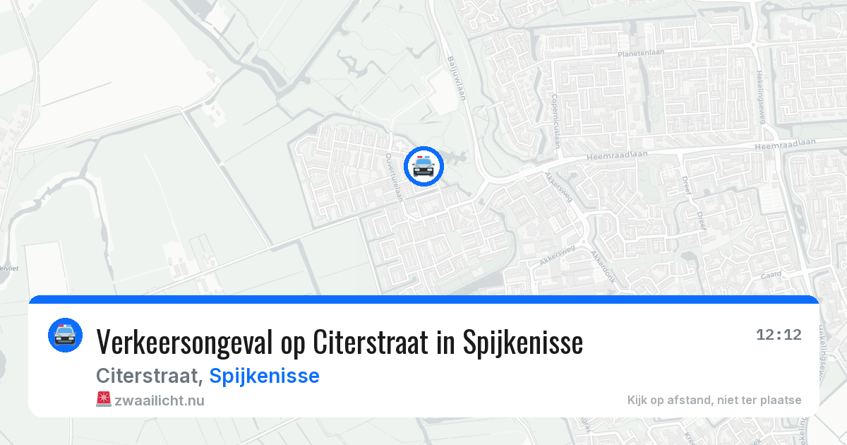 Verkeersongeval op Citerstraat in Spijkenisse — 16 jul 2026