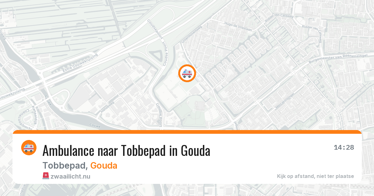 Ambulance naar Tobbepad in Gouda — 13 mei 2026