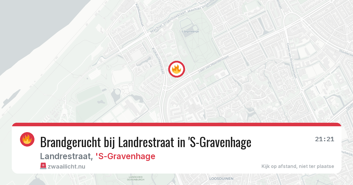 Brandgerucht bij Landrestraat in 'S-Gravenhage — 25 mei 2026