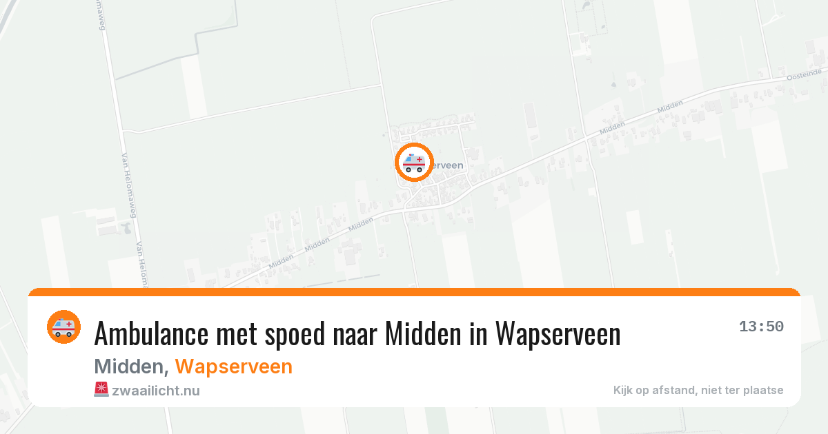 Ambulance met spoed naar Midden in Wapserveen — 17 jul 2026
