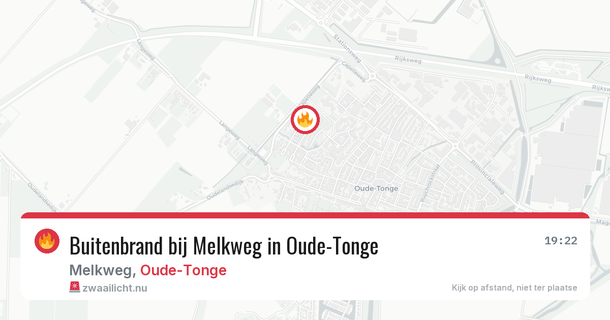 Buitenbrand bij Melkweg in Oude-Tonge — 25 jul 2026