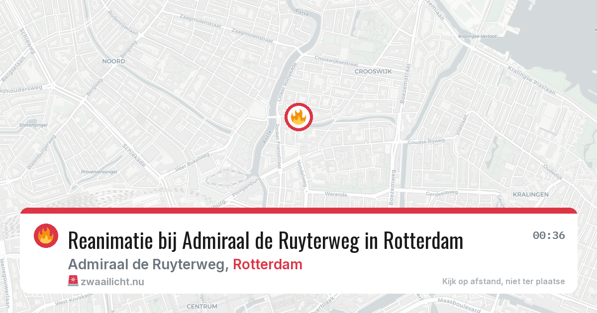 Reanimatie bij Admiraal de Ruyterweg in Rotterdam — 25 jul 2026