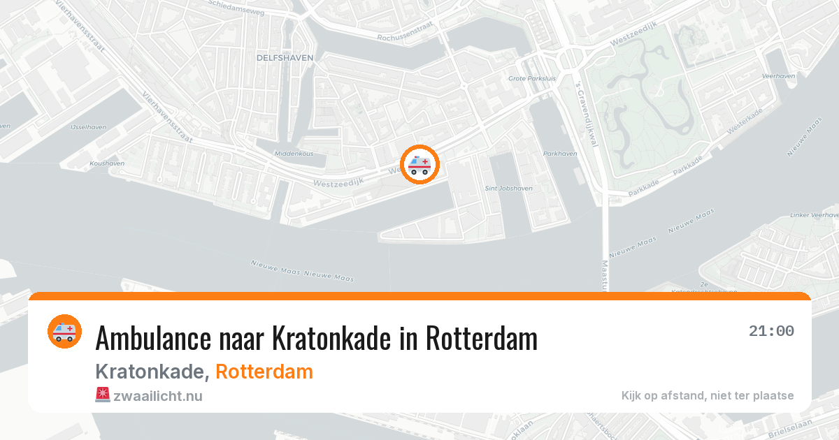 Ambulance naar Kratonkade in Rotterdam — 21 jul 2026