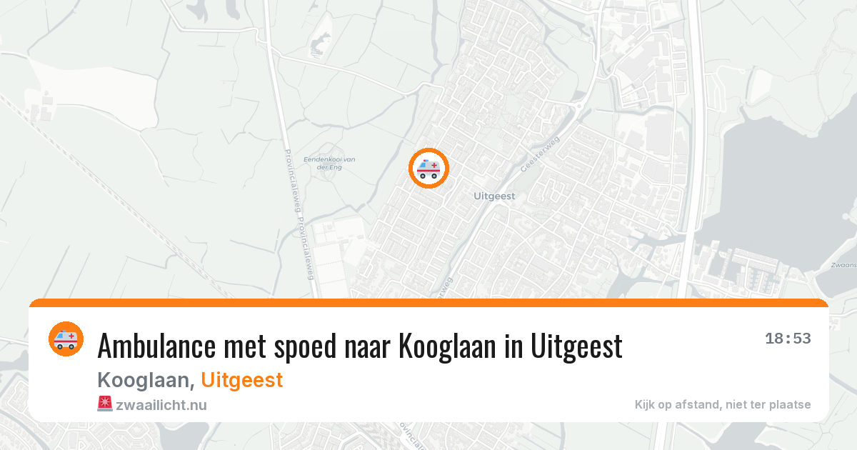 Ambulance met spoed naar Kooglaan in Uitgeest — 4 jun 2026