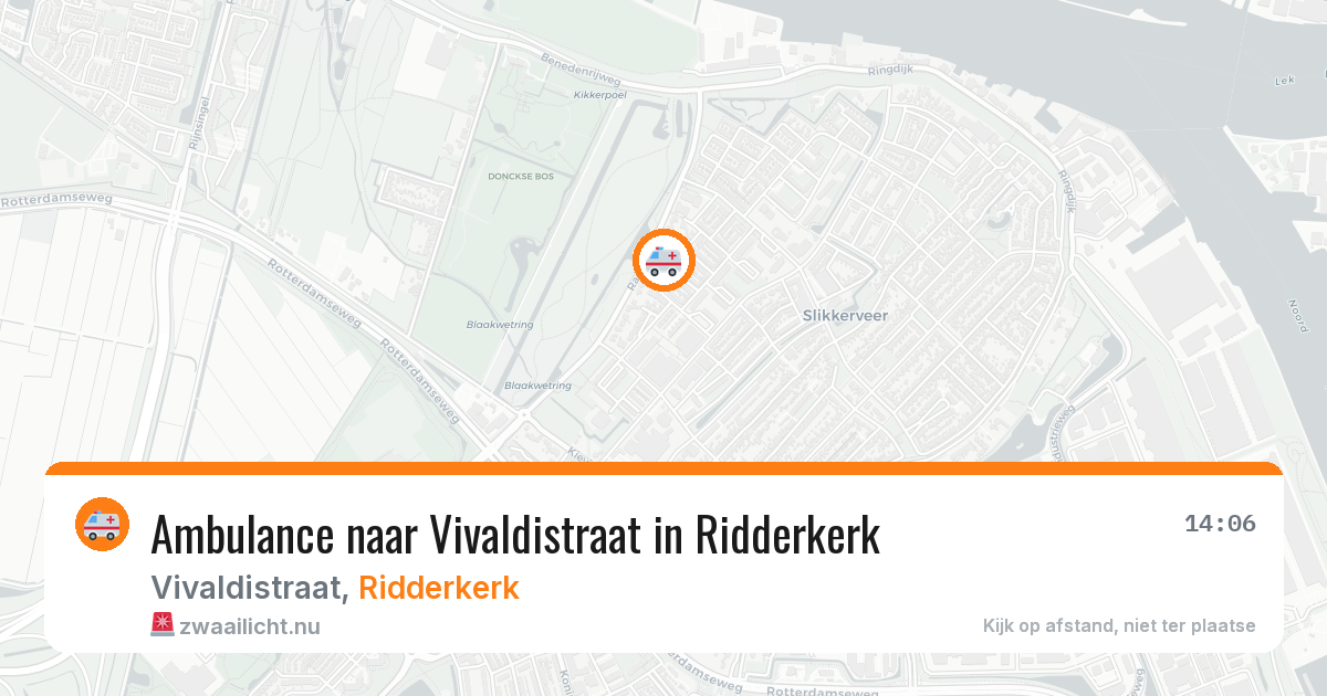 Ambulance naar Vivaldistraat in Ridderkerk — 13 jul 2026