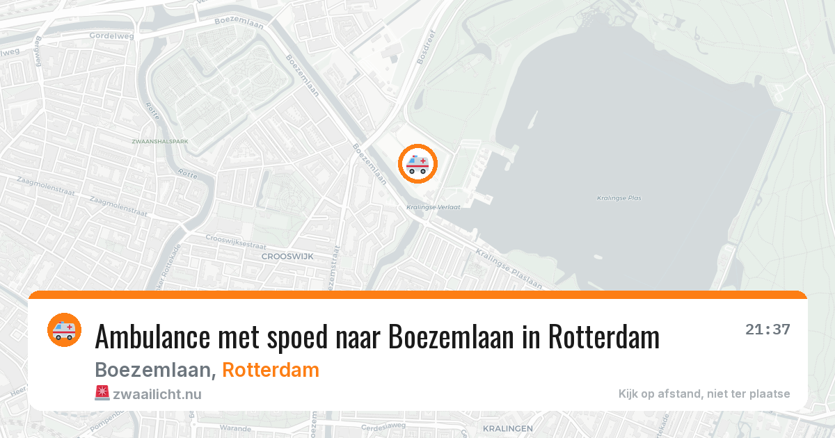 Ambulance met spoed naar Boezemlaan in Rotterdam — 15 jul 2026