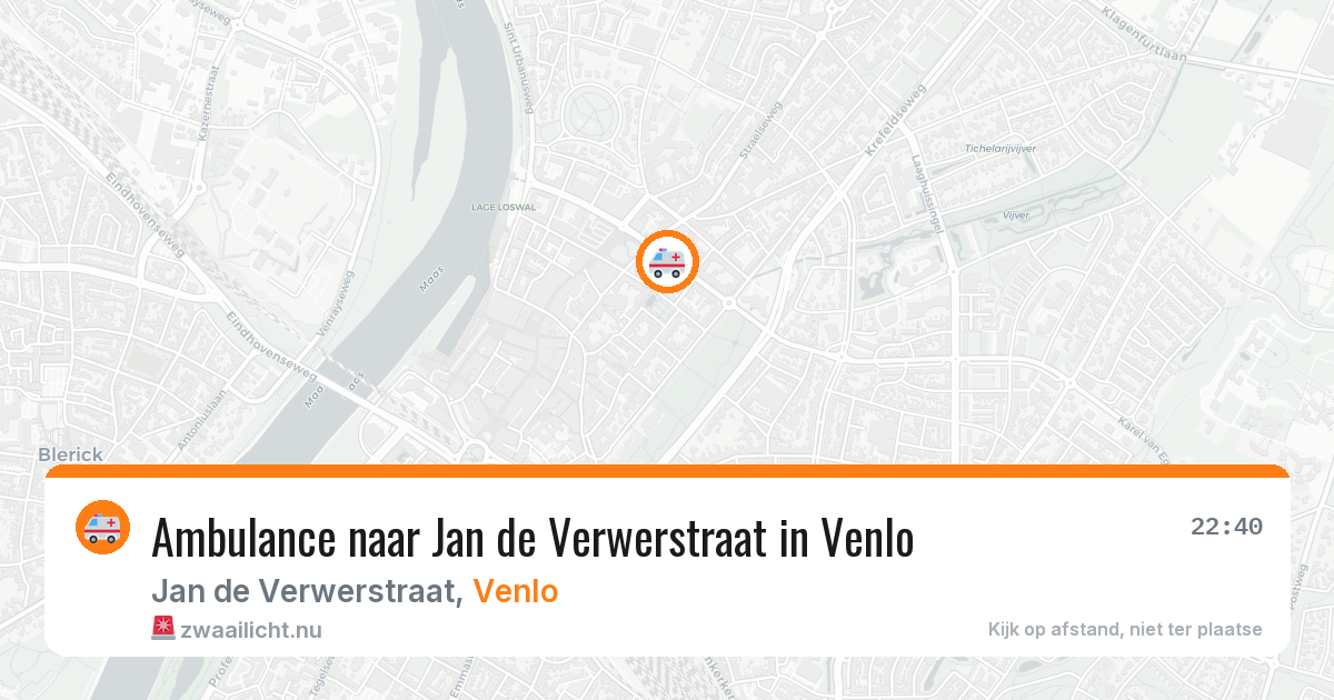 Ambulance naar Jan de Verwerstraat in Venlo — 25 jul 2026