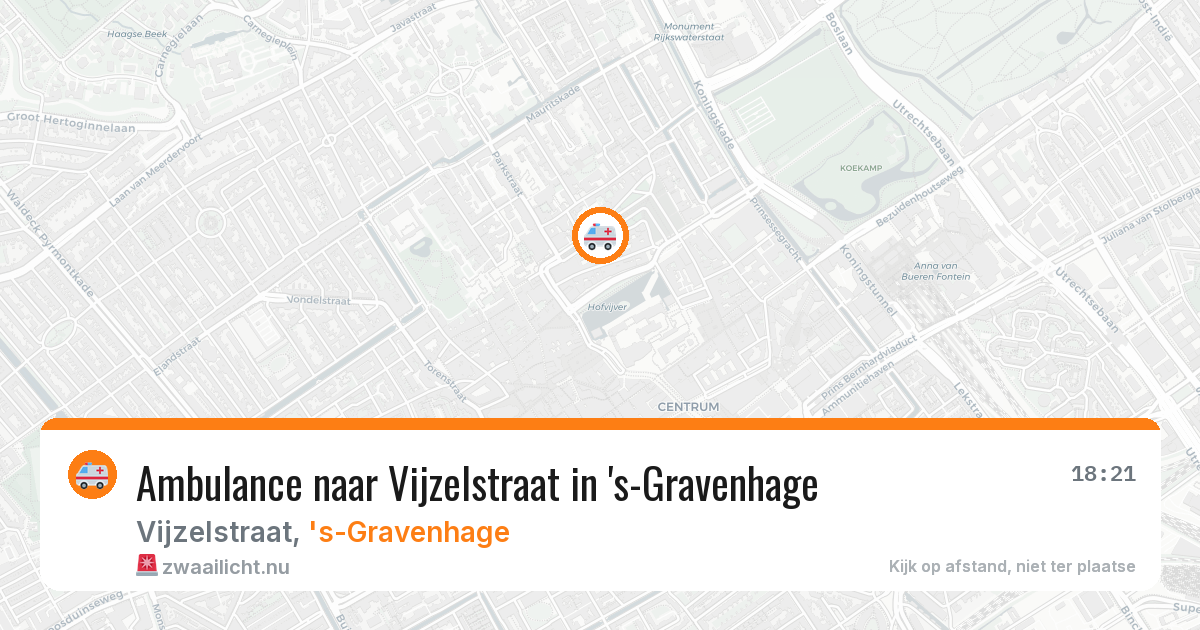 Ambulance naar Vijzelstraat in 's-Gravenhage — 2 feb 2026