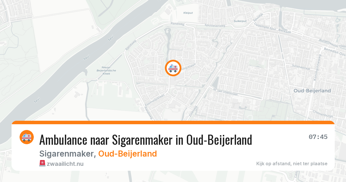 Ambulance naar Sigarenmaker in Oud-Beijerland — 20 mrt 2026
