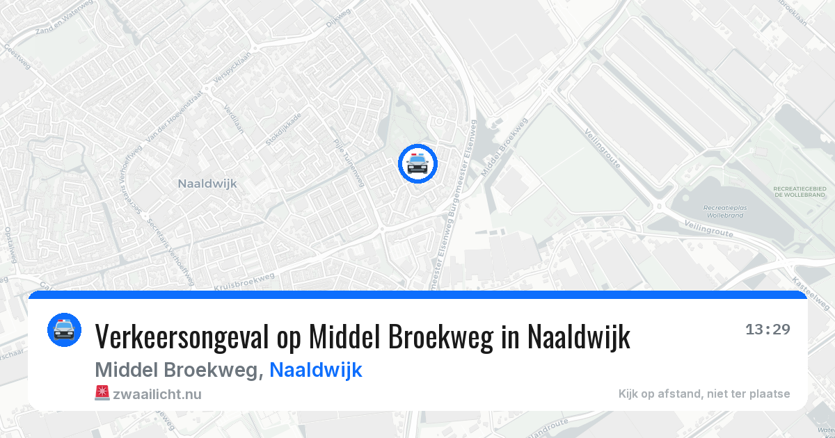 Verkeersongeval op Middel Broekweg in Naaldwijk — 6 mei 2026