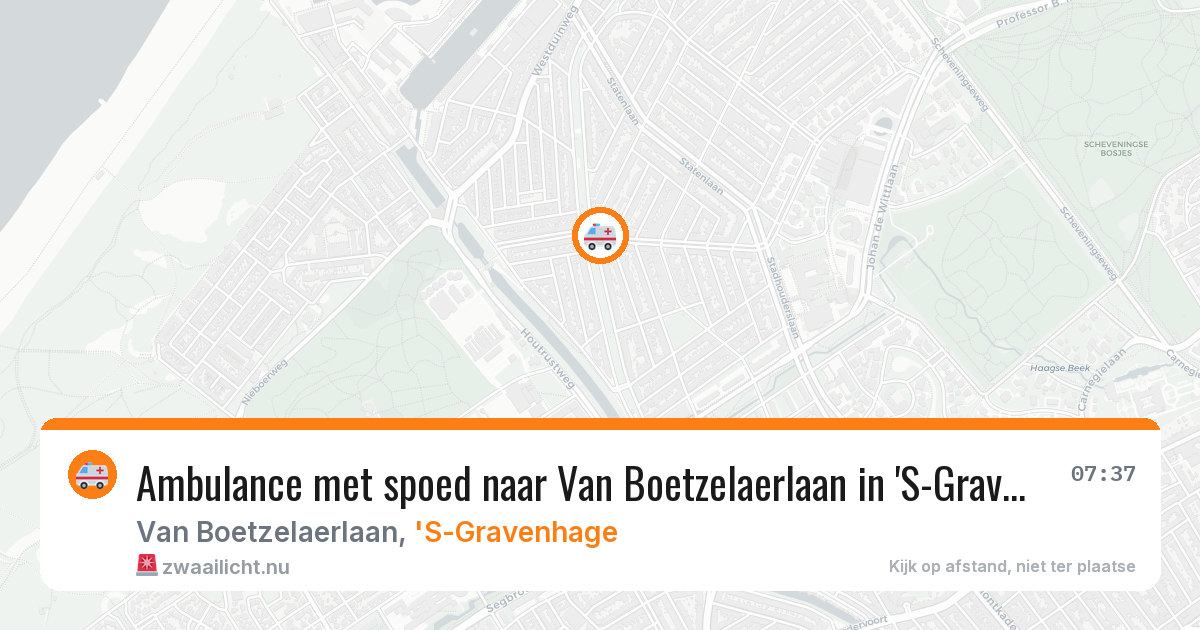 Ambulance met spoed naar Van Boetzelaerlaan in 'S-Gravenhage — 17 jul 2026