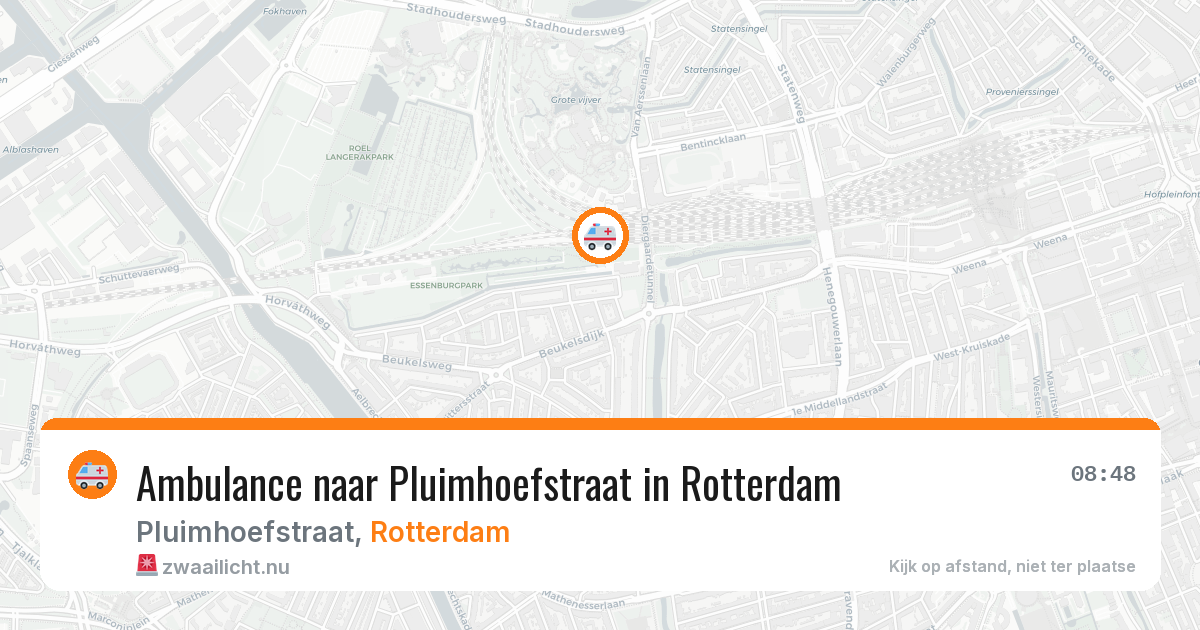 Ambulance naar Pluimhoefstraat in Rotterdam — 18 jul 2026