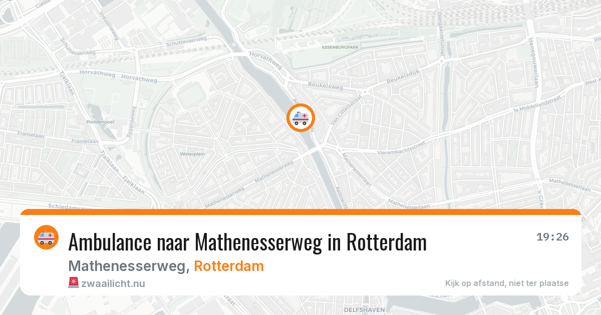 Ambulance naar Mathenesserweg in Rotterdam — 23 mrt 2026