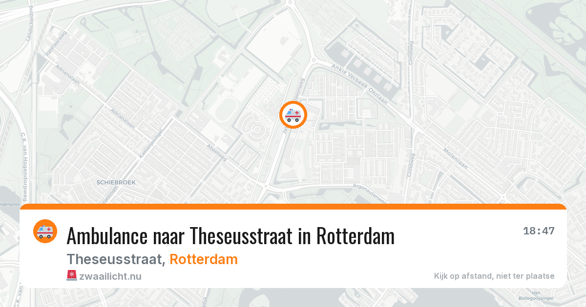 Ambulance naar Theseusstraat in Rotterdam — 24 mrt 2026