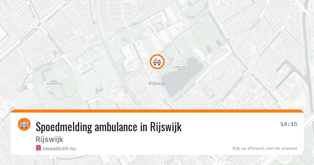 Spoedmelding ambulance in Rijswijk — 9 mei 2026