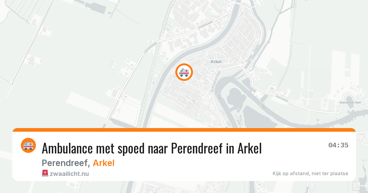 Ambulance met spoed naar Perendreef in Arkel — 12 jul 2026