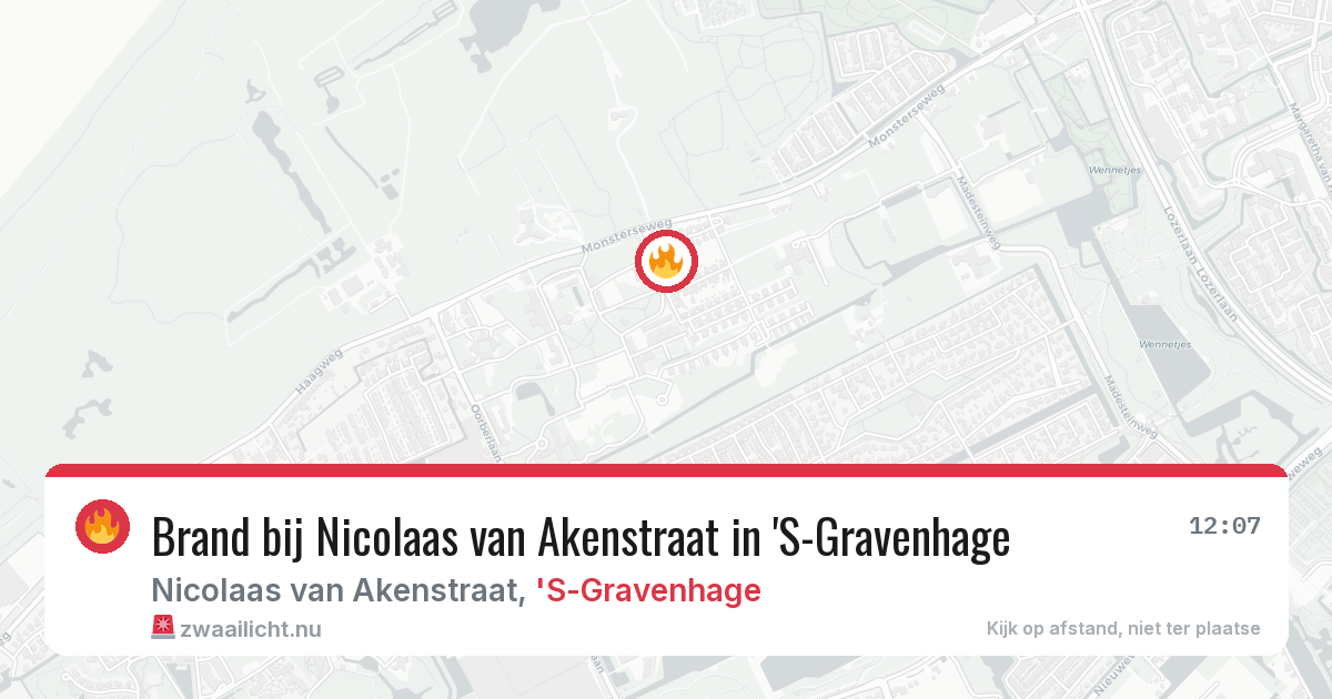 Brand bij Nicolaas van Akenstraat in 'S-Gravenhage — 26 mrt 2026