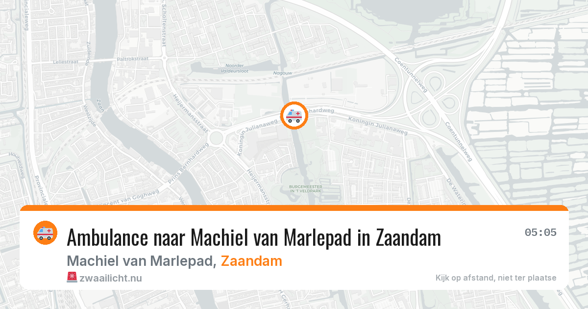 Ambulance naar Machiel van Marlepad in Zaandam — 24 jul 2026