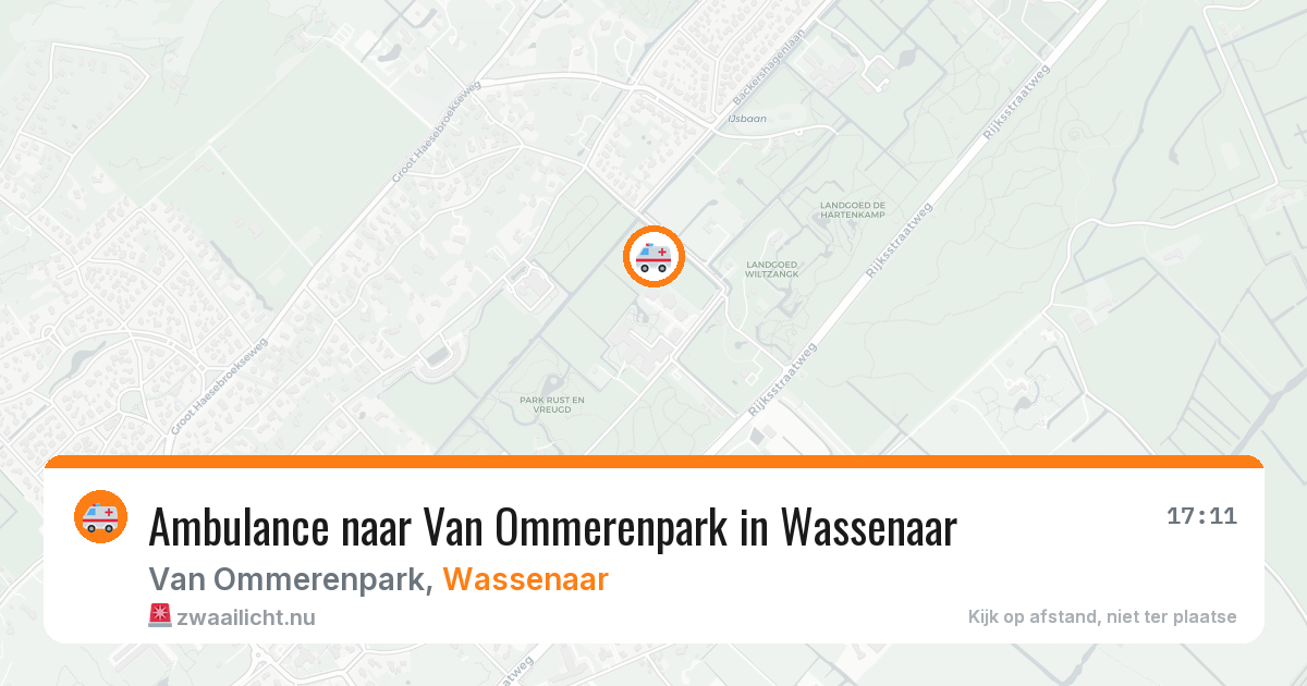 Ambulance naar Van Ommerenpark in Wassenaar — 22 jul 2026