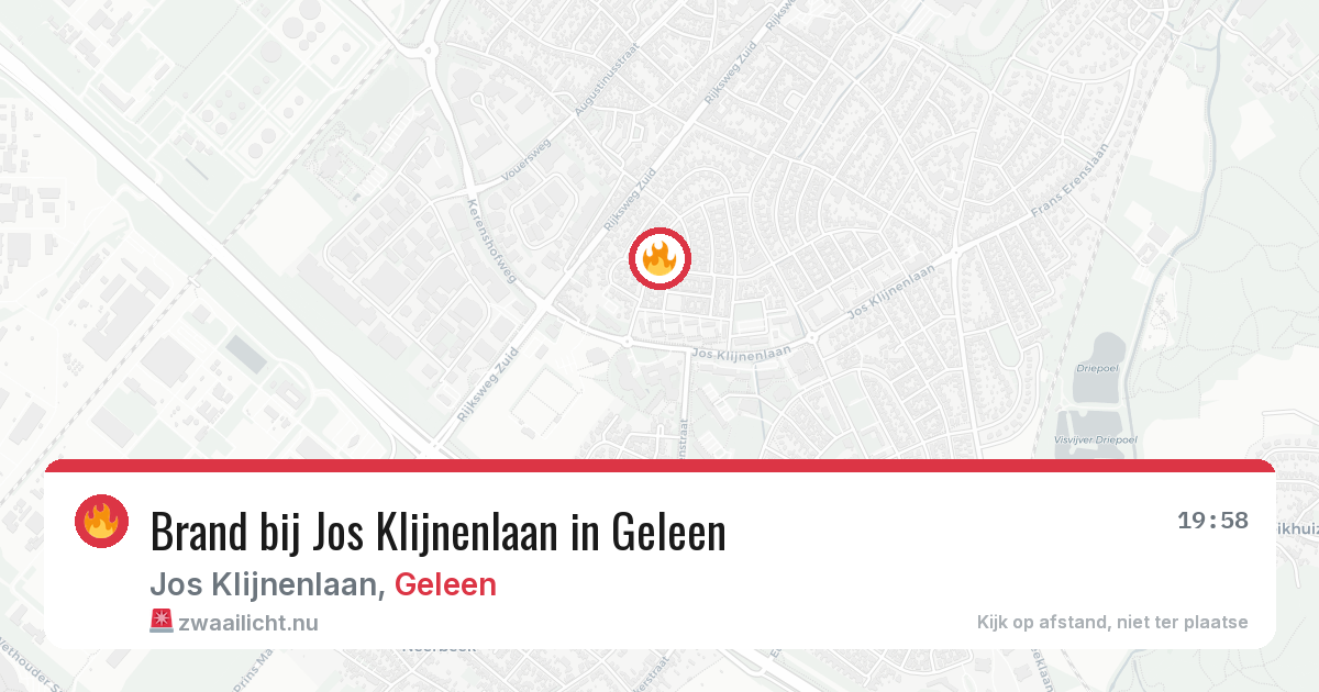 Brand bij Jos Klijnenlaan in Geleen — 20 mrt 2026