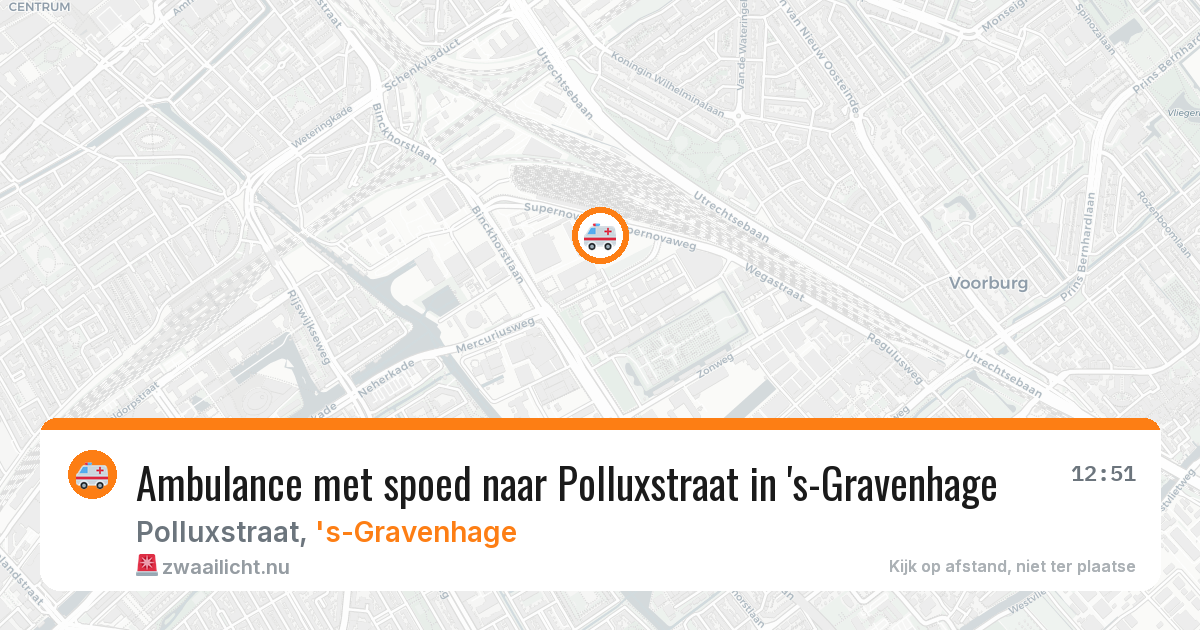 Ambulance met spoed naar Polluxstraat in 's-Gravenhage — 18 mei 2026