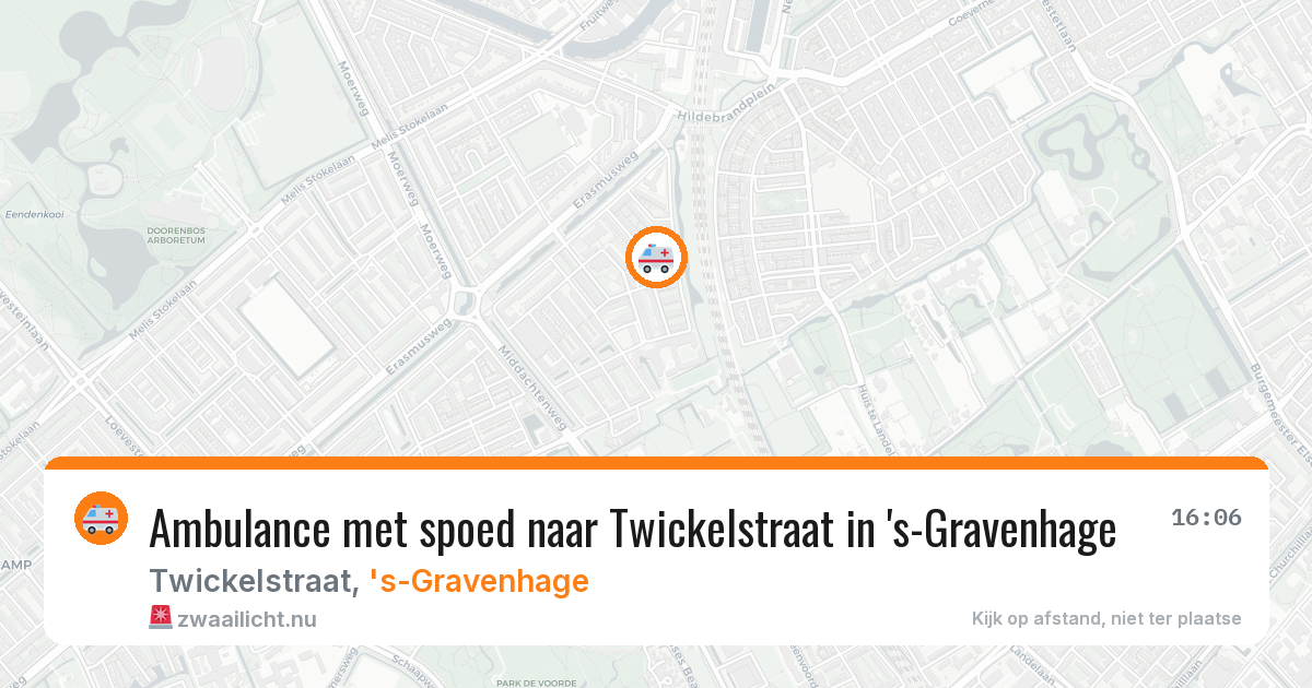 Ambulance met spoed naar Twickelstraat in 's-Gravenhage — 24 jan 2026