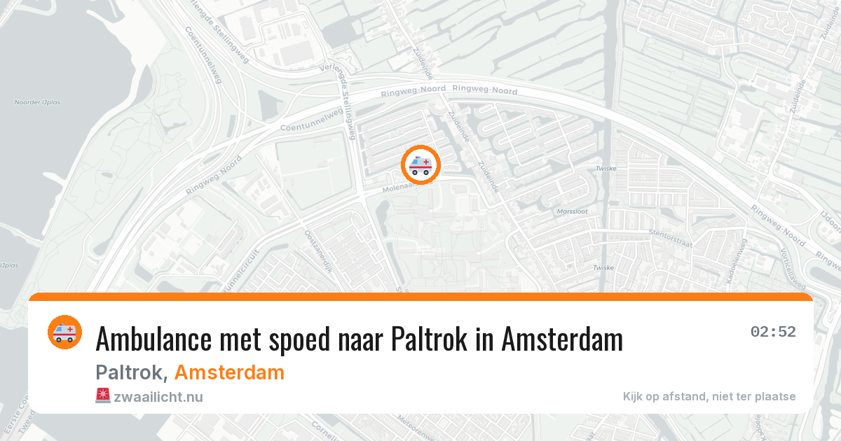 Ambulance met spoed naar Paltrok in Amsterdam — 19 mrt 2026