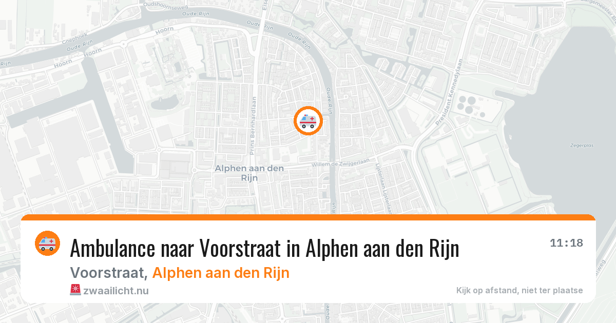 Ambulance naar Voorstraat in Alphen aan den Rijn — 29 apr 2026