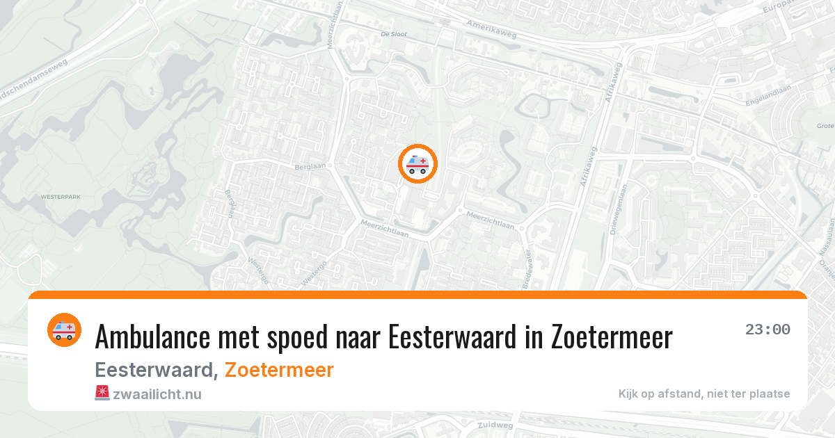Ambulance met spoed naar Eesterwaard in Zoetermeer — 11 jul 2026