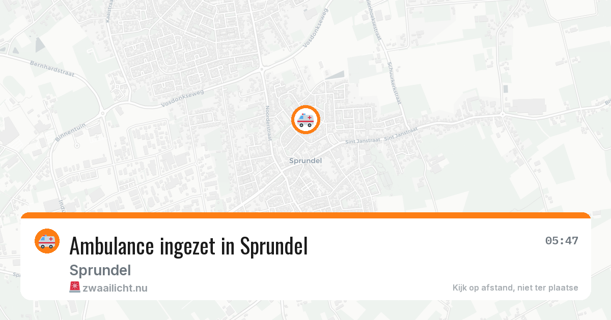Ambulance ingezet in Sprundel — 17 jul 2026