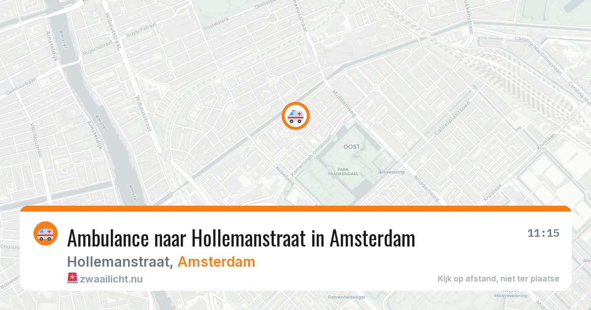 Ambulance naar Hollemanstraat in Amsterdam — 14 jul 2026