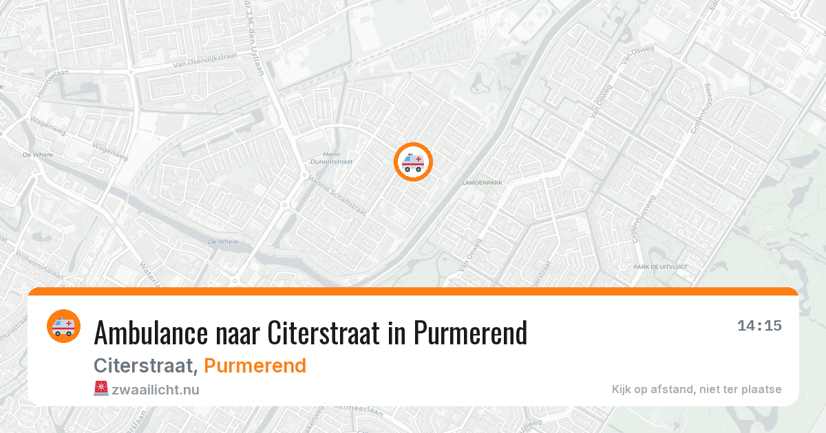 Ambulance naar Citerstraat in Purmerend — 21 jul 2026